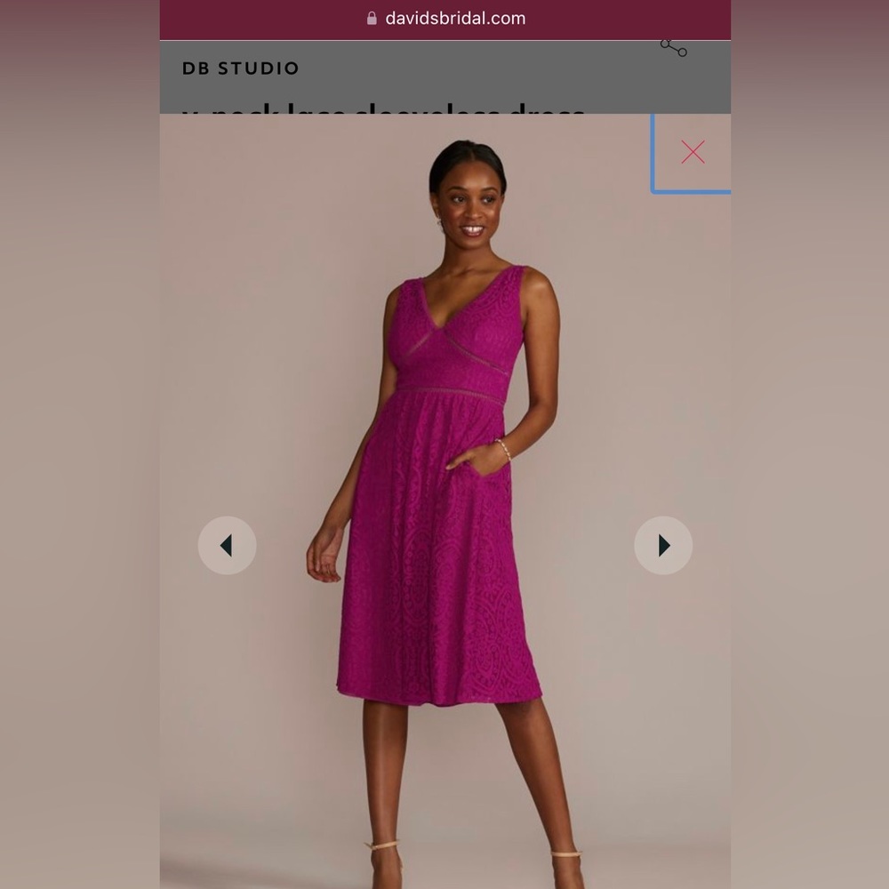 NWT, pink lace dress, size 2